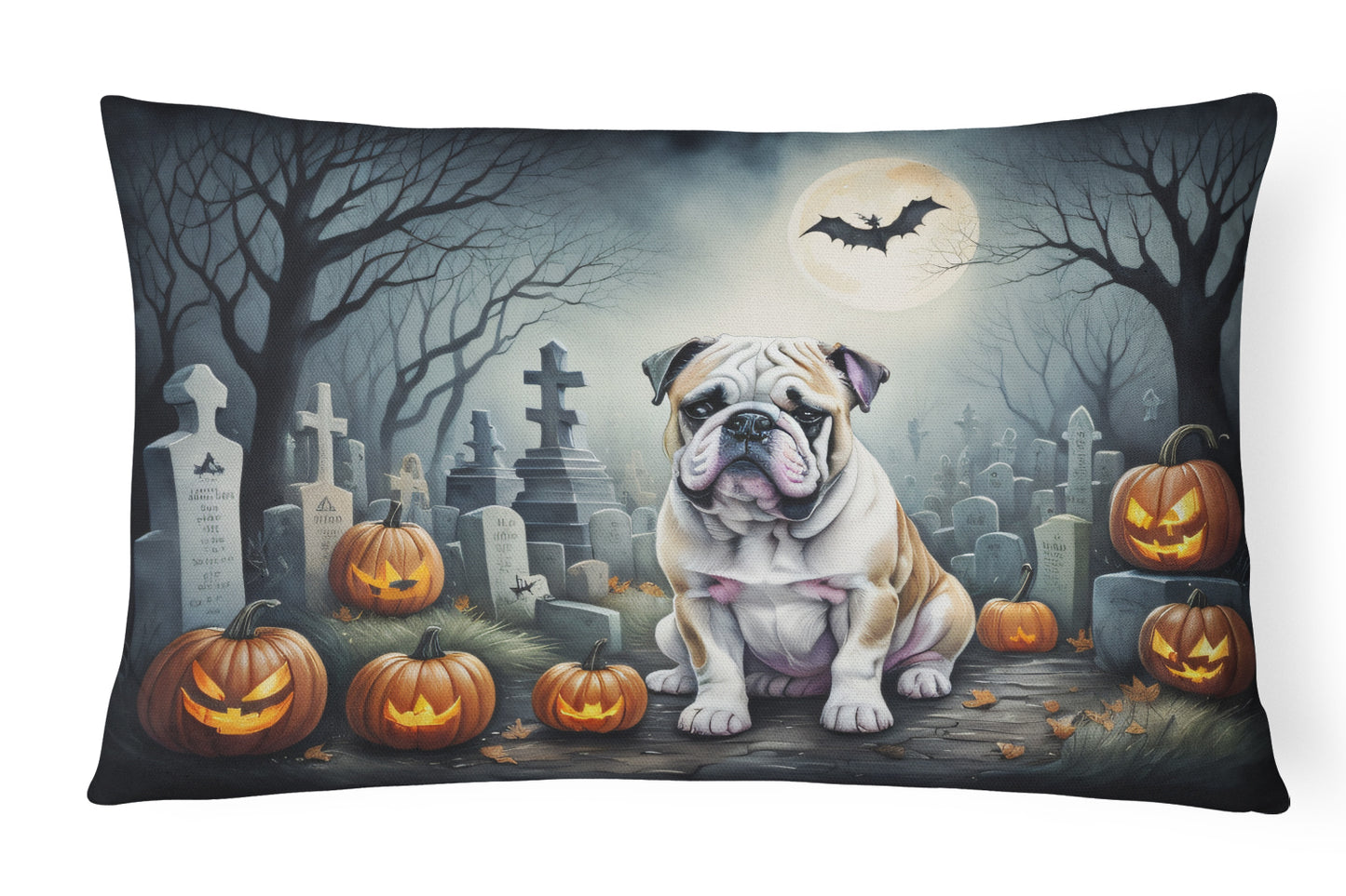 Buy this English Bulldog Spooky Halloween Throw Pillow