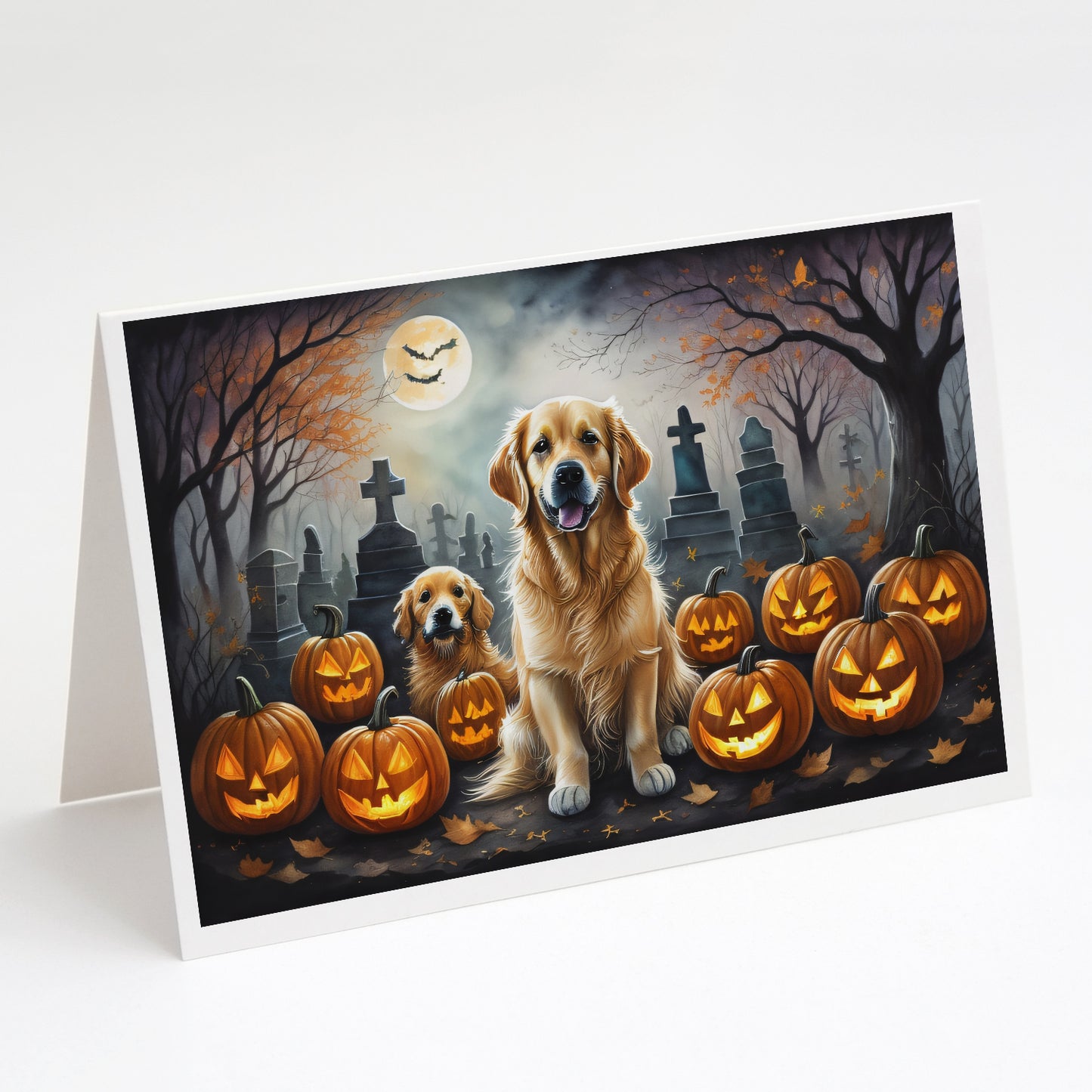 Buy this Golden Retriever Spooky Halloween Greeting Cards Pack of 8