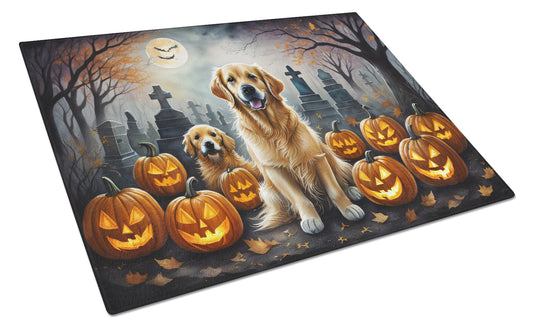 Buy this Golden Retriever Spooky Halloween Glass Cutting Board