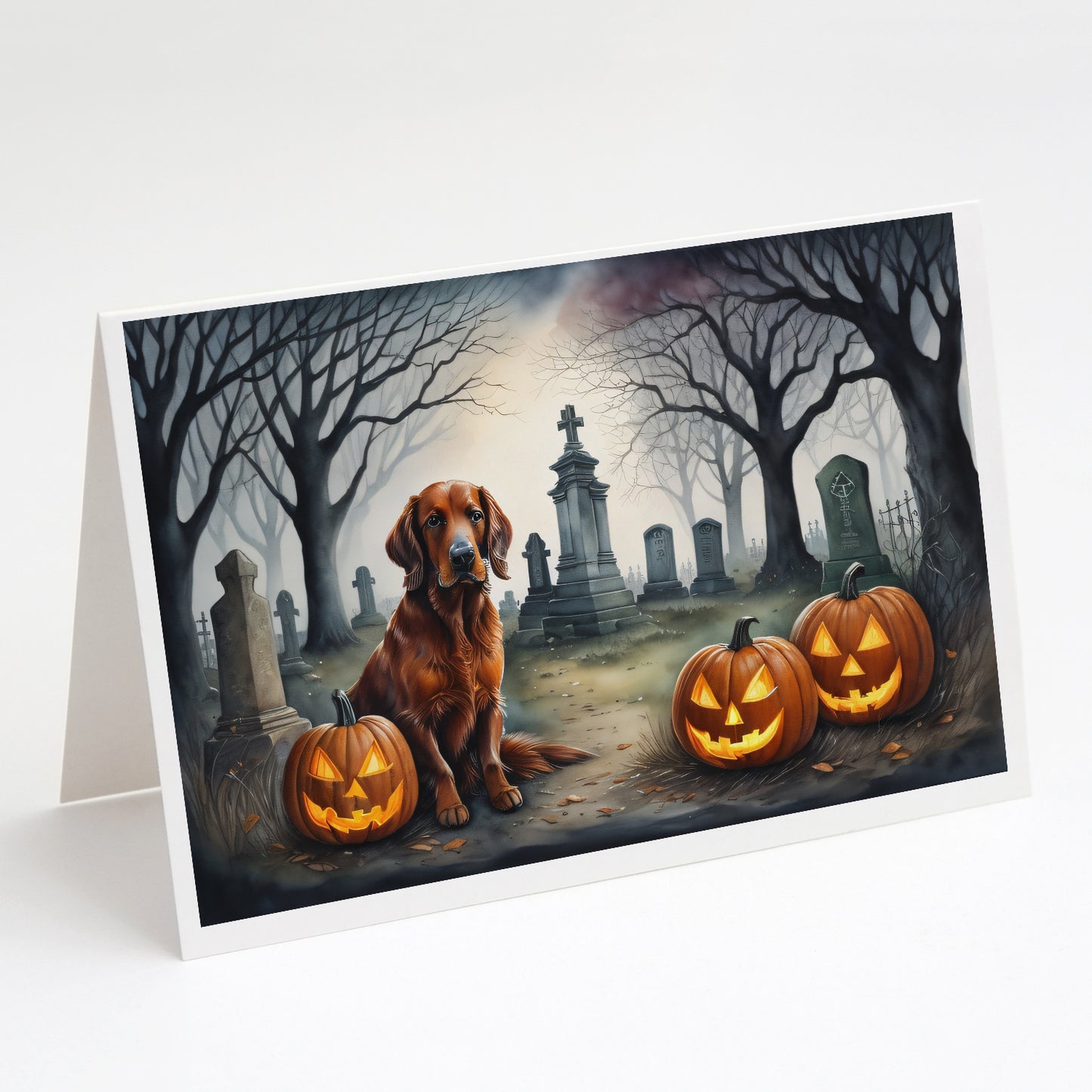 Buy this Irish Setter Spooky Halloween Greeting Cards Pack of 8