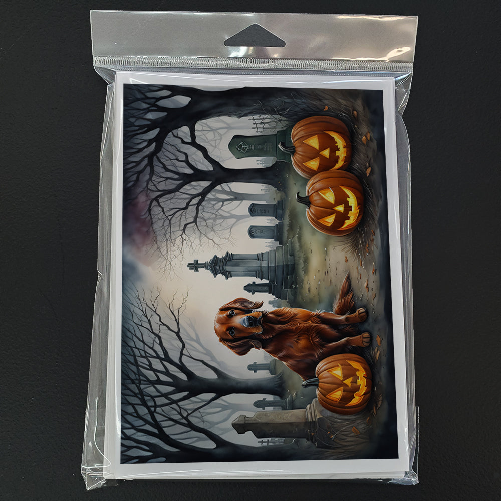 Irish Setter Spooky Halloween Greeting Cards Pack of 8