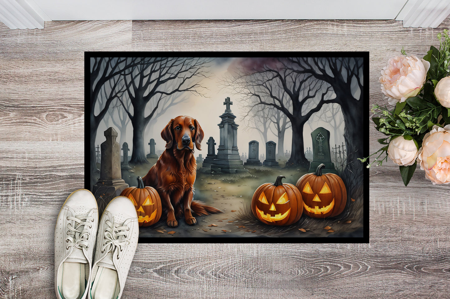 Irish Setter Spooky Halloween Doormat