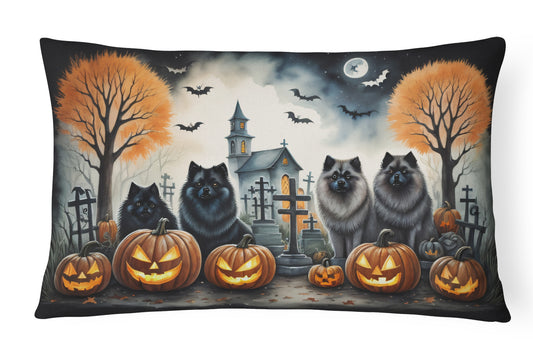 Buy this Keeshond Spooky Halloween Throw Pillow