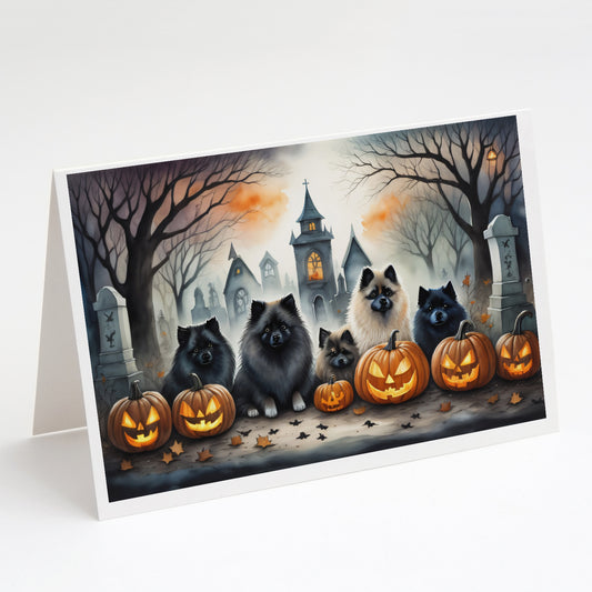 Buy this Keeshond Spooky Halloween Greeting Cards Pack of 8
