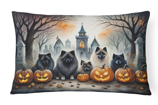 Buy this Keeshond Spooky Halloween Throw Pillow