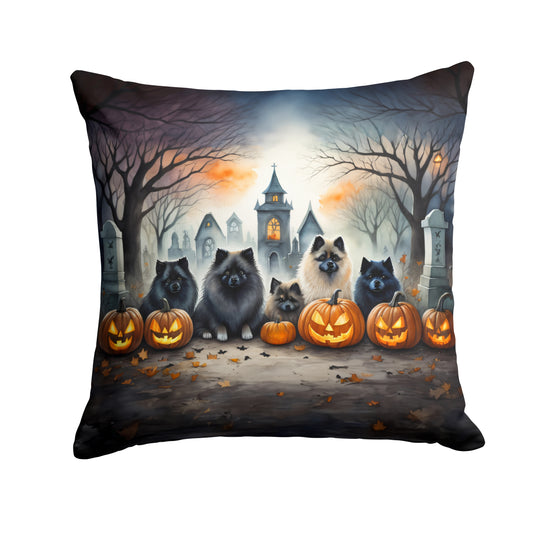 Buy this Keeshond Spooky Halloween Throw Pillow