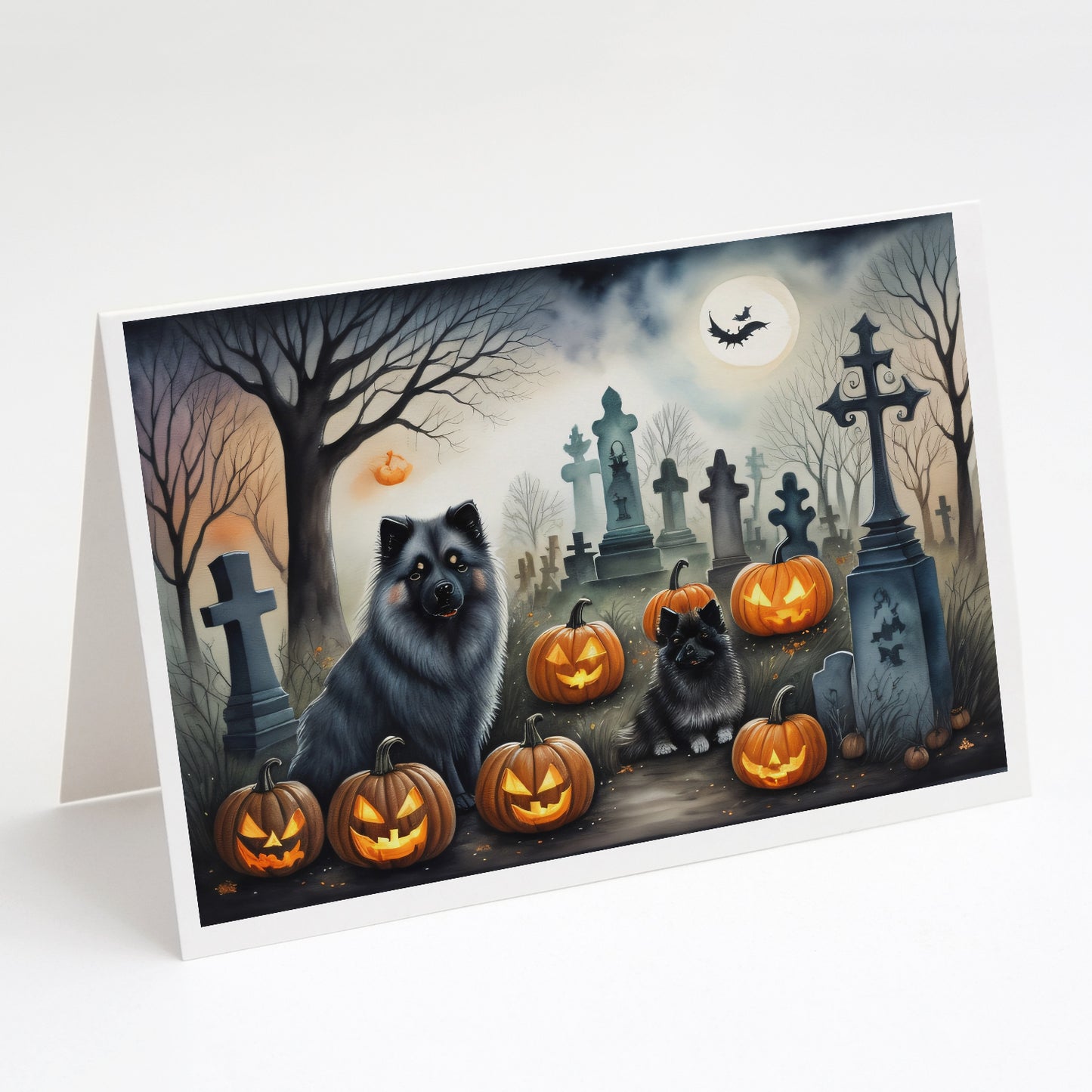 Buy this Keeshond Spooky Halloween Greeting Cards Pack of 8