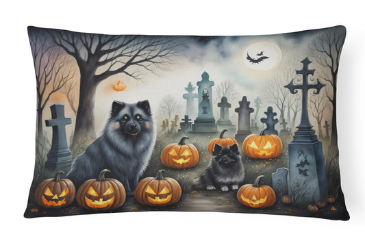 Buy this Keeshond Spooky Halloween Throw Pillow