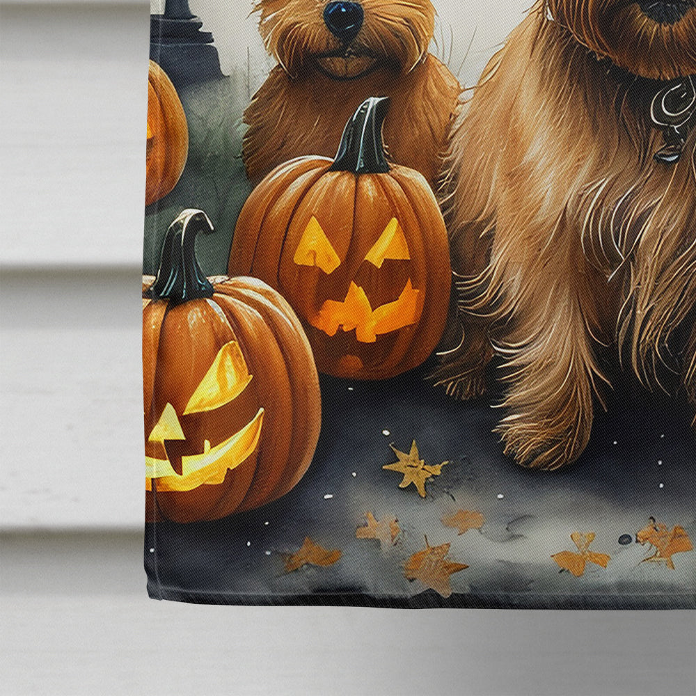 Norfolk Terrier Spooky Halloween House Flag