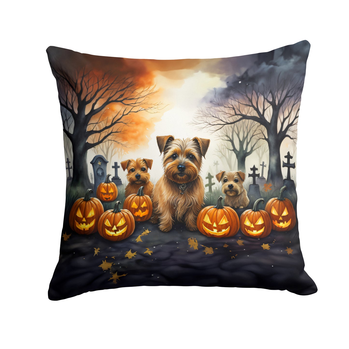 Buy this Norfolk Terrier Spooky Halloween Throw Pillow