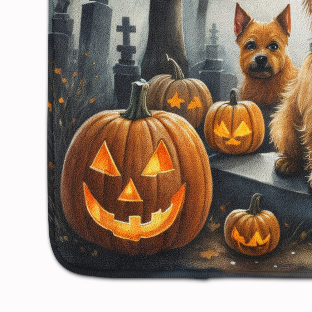 Norwich Terrier Spooky Halloween Memory Foam Kitchen Mat