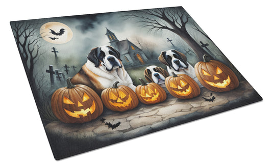 Buy this Saint Bernard Spooky Halloween Glass Cutting Board