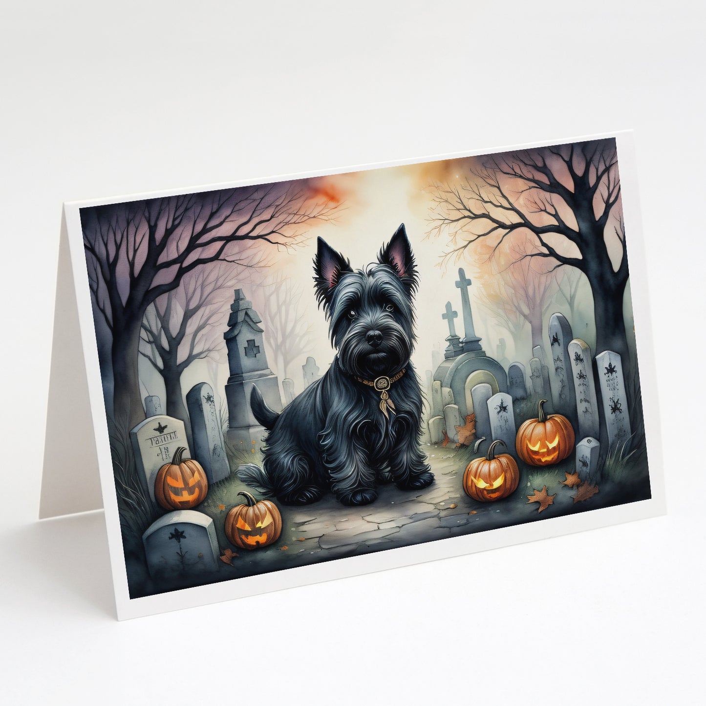 Buy this Scottish Terrier Spooky Halloween Greeting Cards Pack of 8