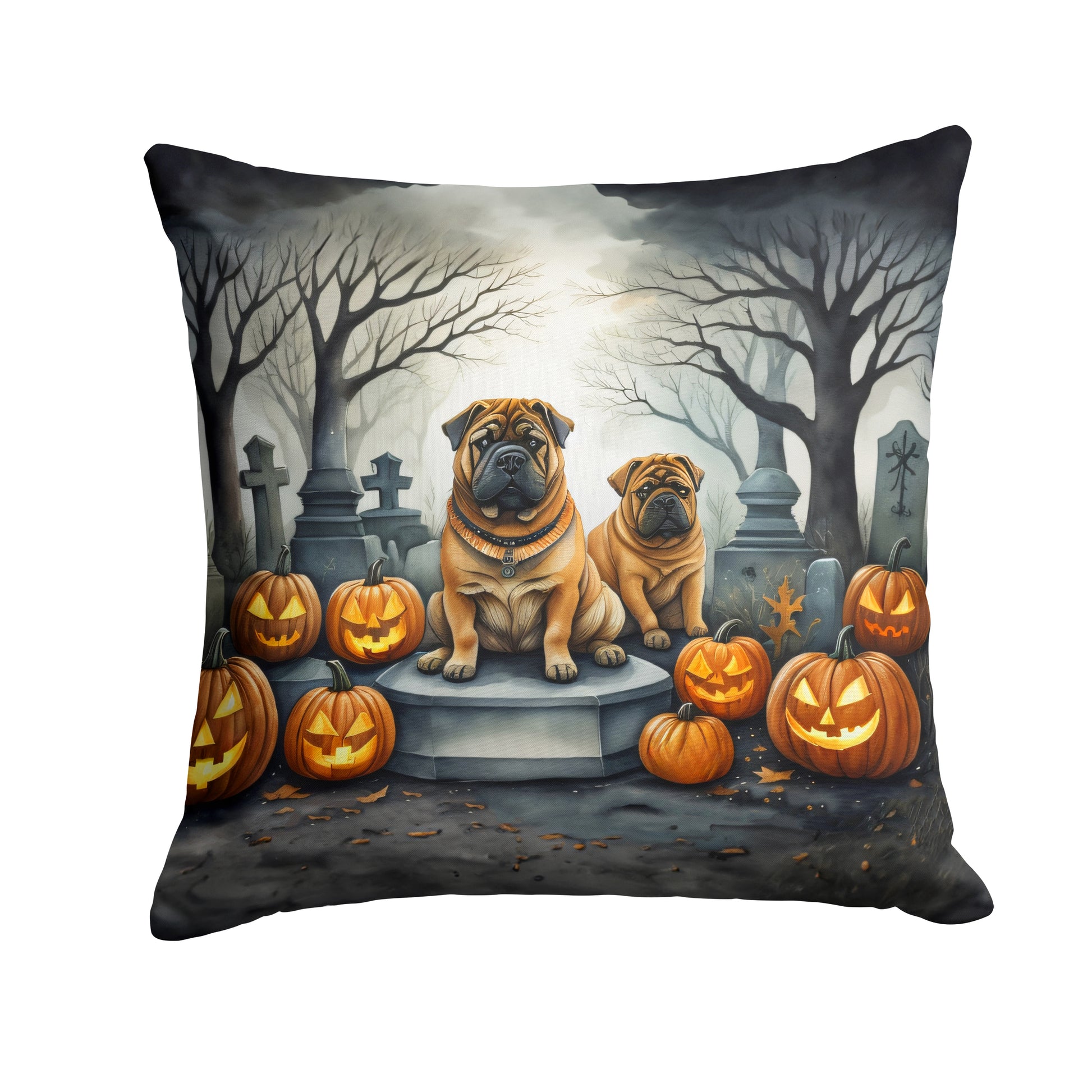 Buy this Shar Pei Spooky Halloween Throw Pillow