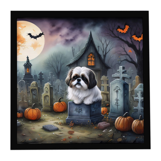 Buy this Shih Tzu Spooky Halloween Framed Metal Print