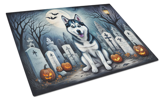 Buy this Siberian Husky Spooky Halloween Glass Cutting Board