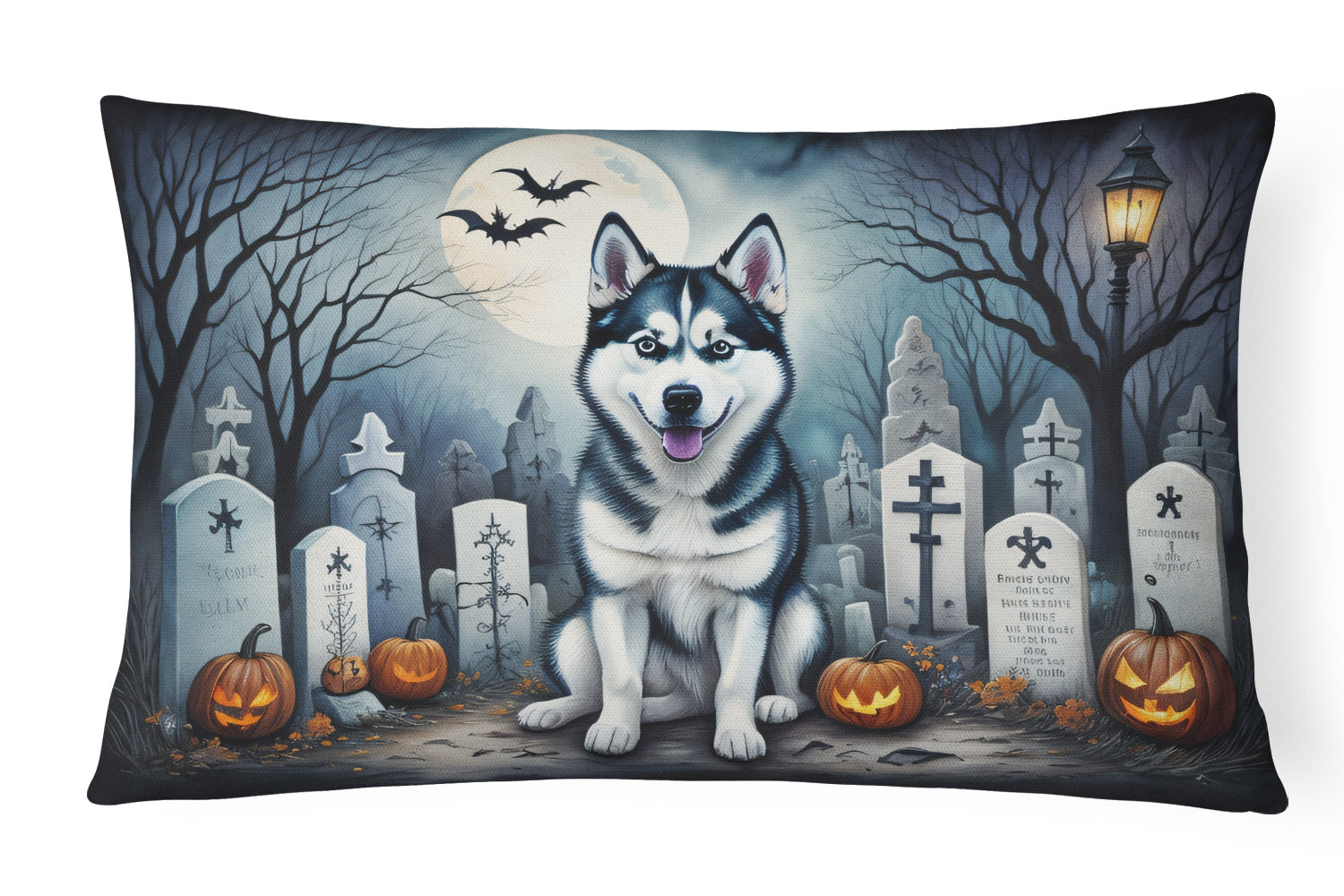 Buy this Siberian Husky Spooky Halloween Throw Pillow