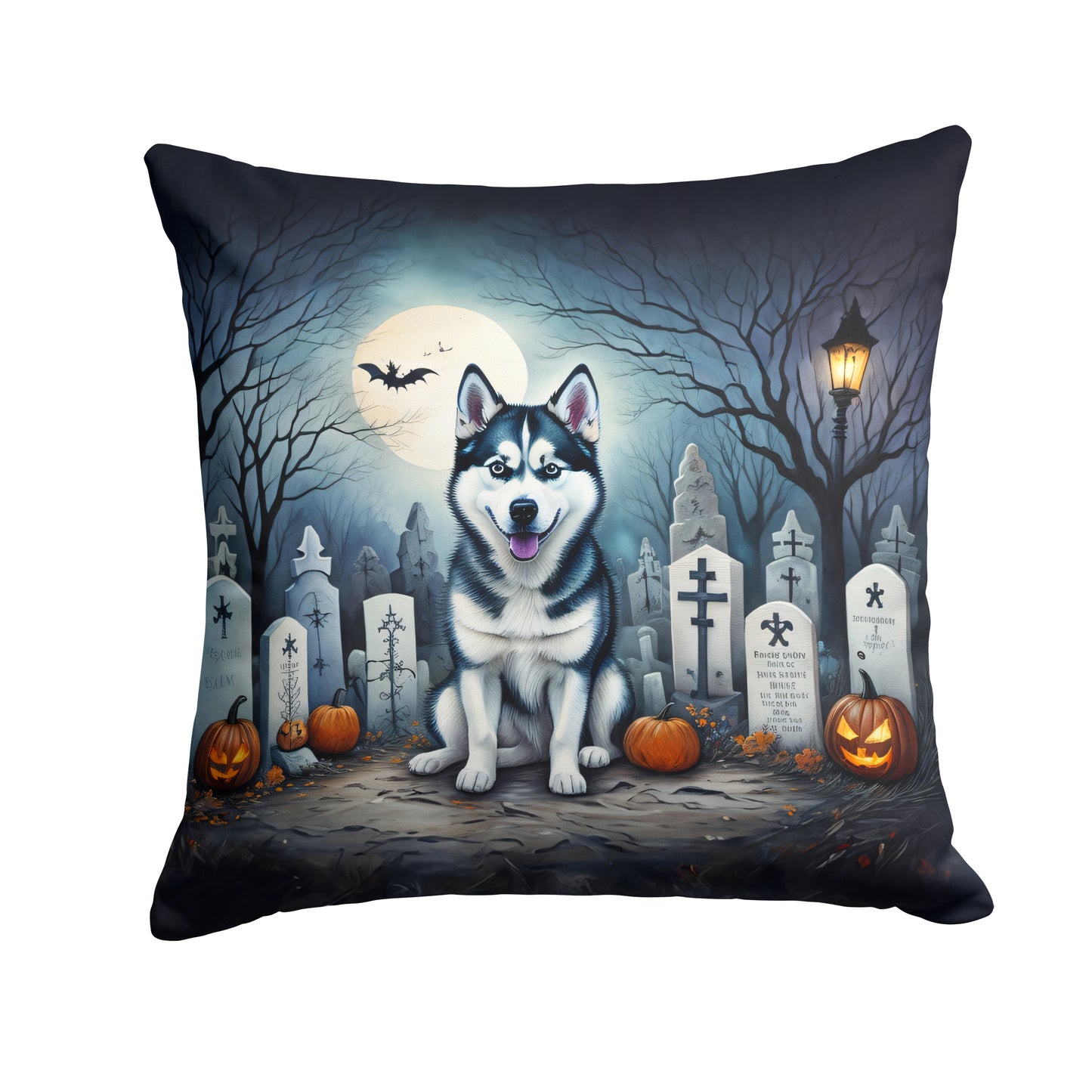 Buy this Siberian Husky Spooky Halloween Throw Pillow