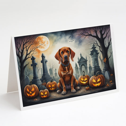 Buy this Vizsla Spooky Halloween Greeting Cards Pack of 8