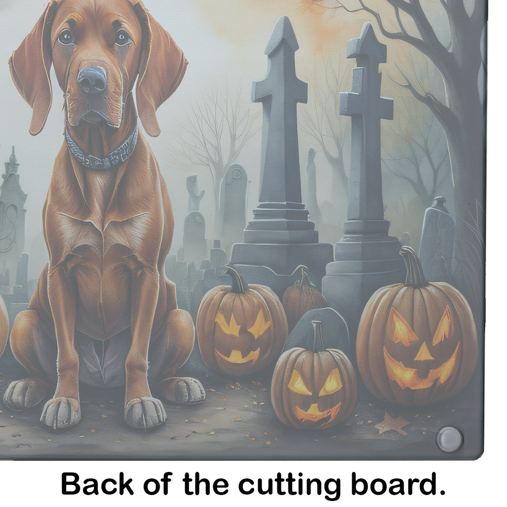 Vizsla Spooky Halloween Glass Cutting Board