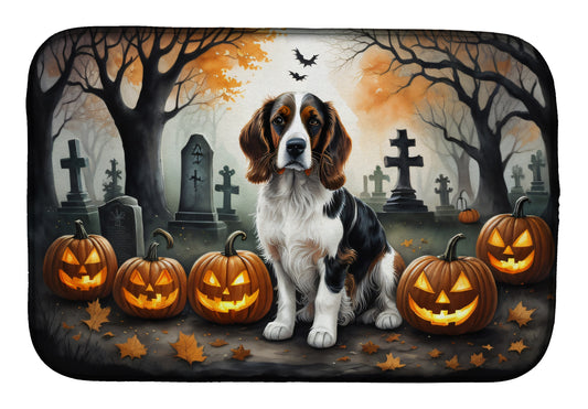 Buy this Welsh Springer Spaniel Spooky Halloween Dish Drying Mat