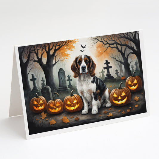 Buy this Welsh Springer Spaniel Spooky Halloween Greeting Cards Pack of 8