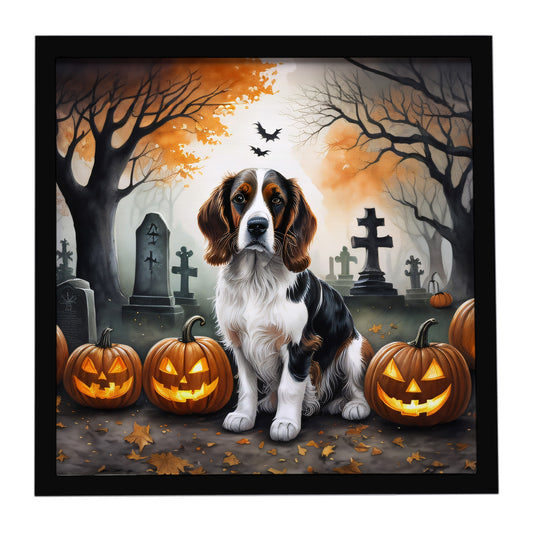 Buy this Welsh Springer Spaniel Spooky Halloween Framed Metal Print