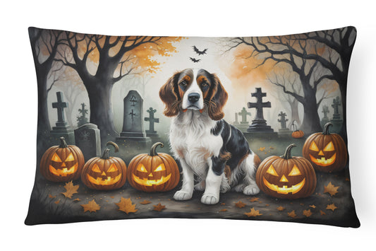 Buy this Welsh Springer Spaniel Spooky Halloween Throw Pillow