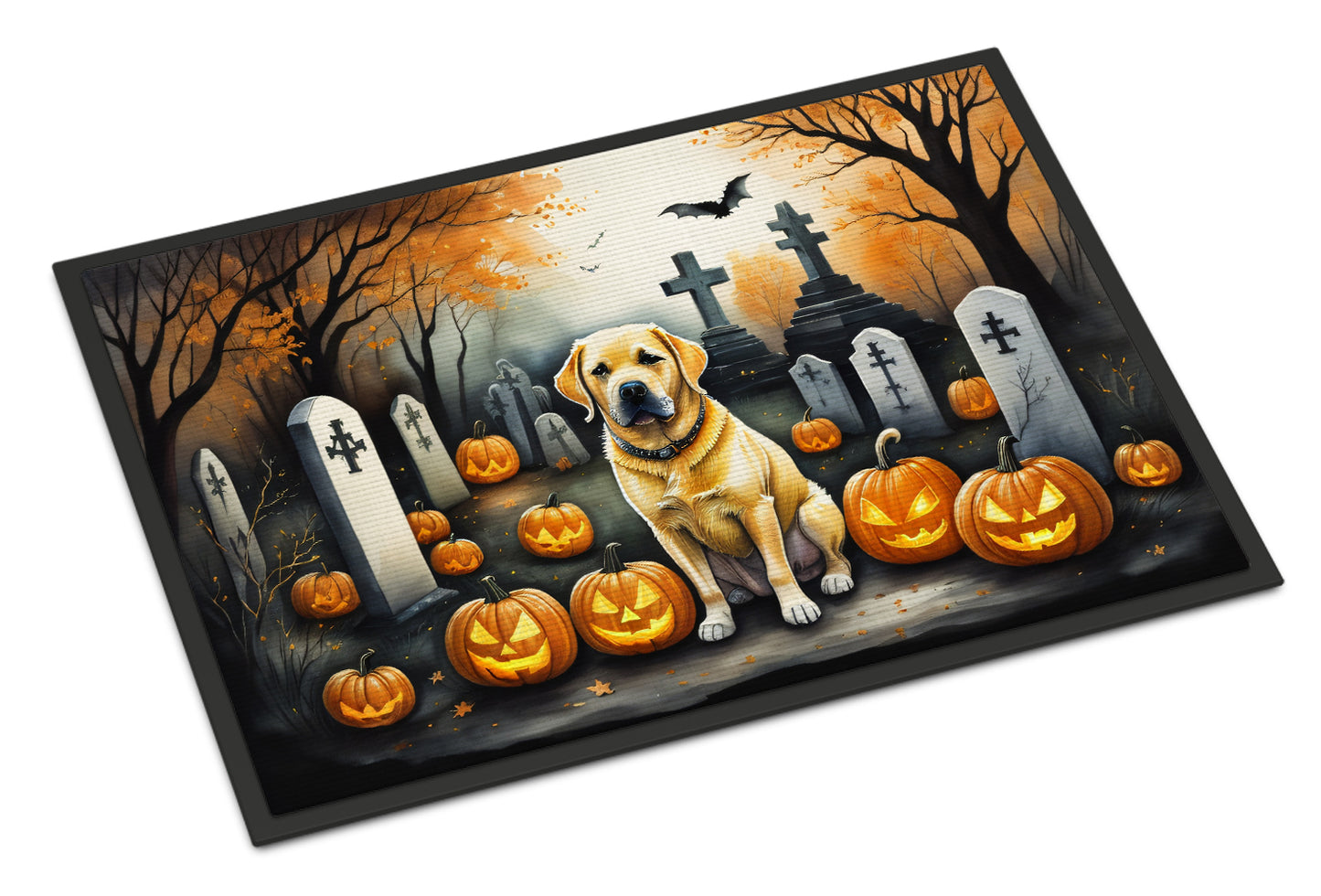 Buy this Yellow Labrador Retriever Spooky Halloween Doormat