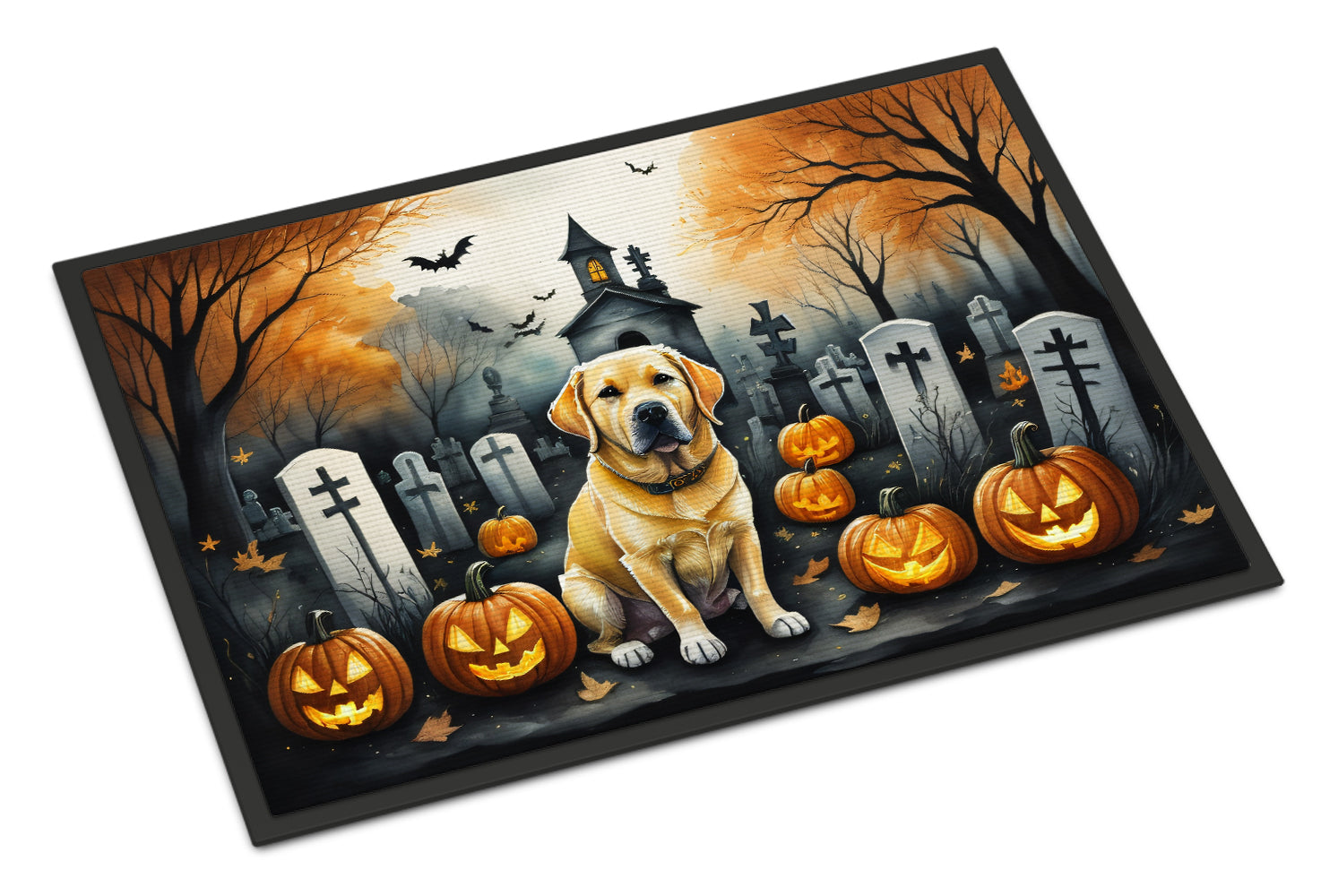 Buy this Yellow Labrador Retriever Spooky Halloween Doormat