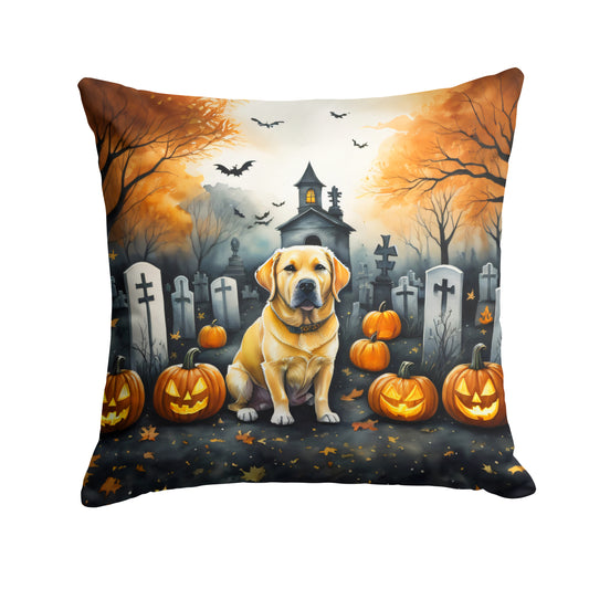 Buy this Yellow Labrador Retriever Spooky Halloween Throw Pillow