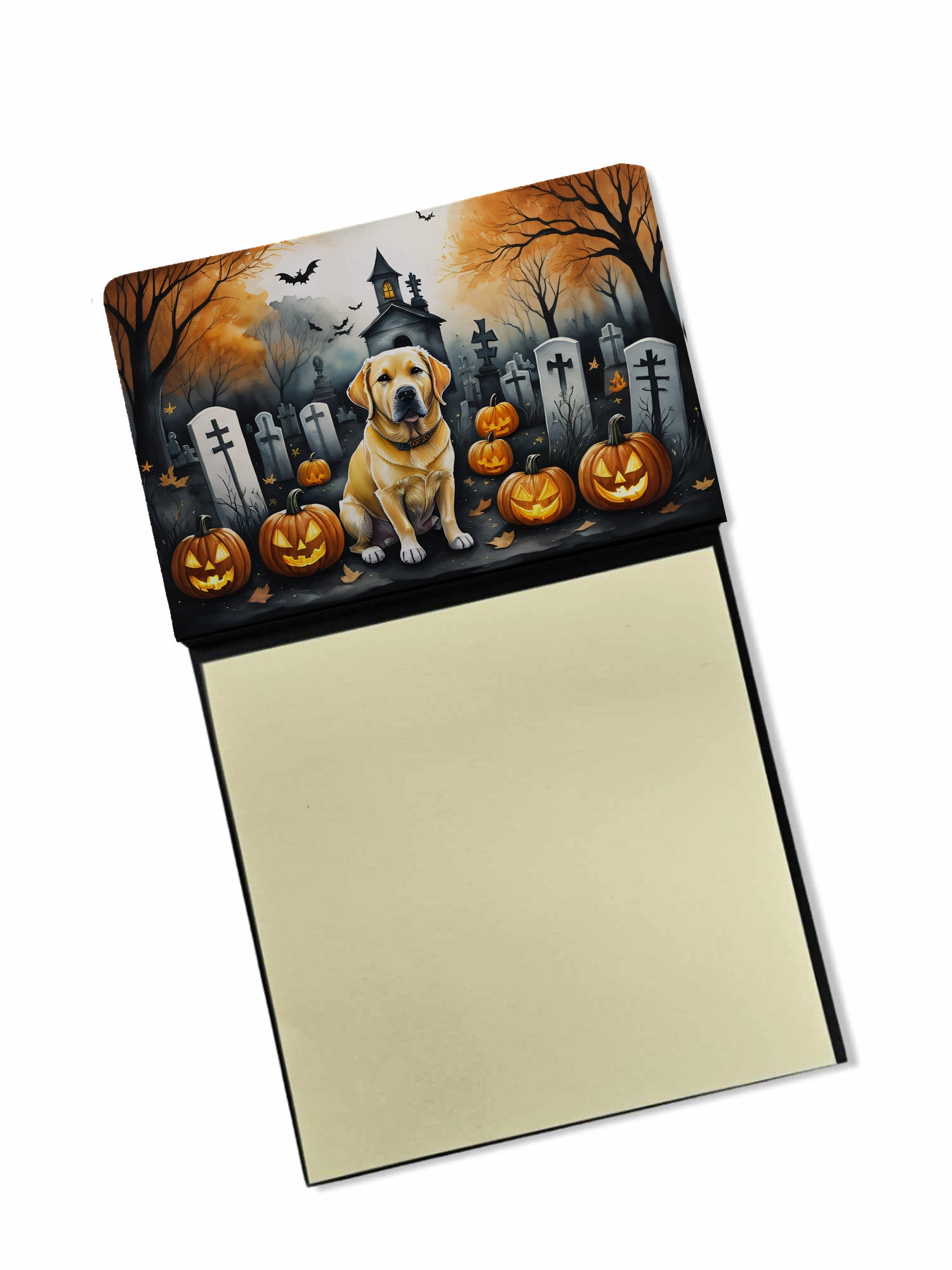 Buy this Yellow Labrador Retriever Spooky Halloween Sticky Note Holder