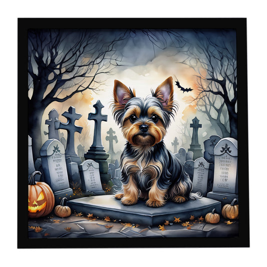 Buy this Yorkshire Terrier Spooky Halloween Framed Metal Print