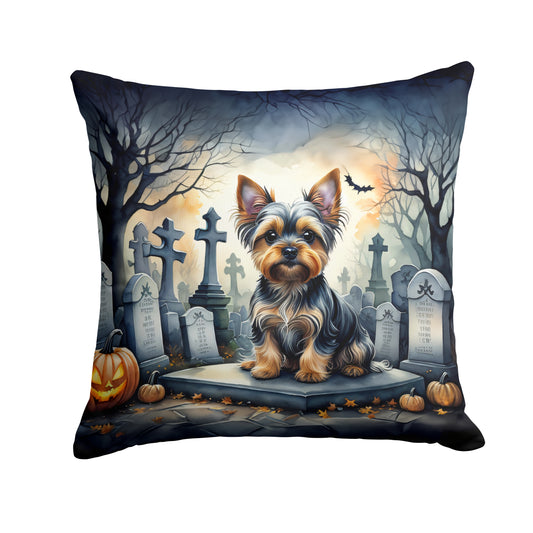 Buy this Yorkshire Terrier Spooky Halloween Throw Pillow