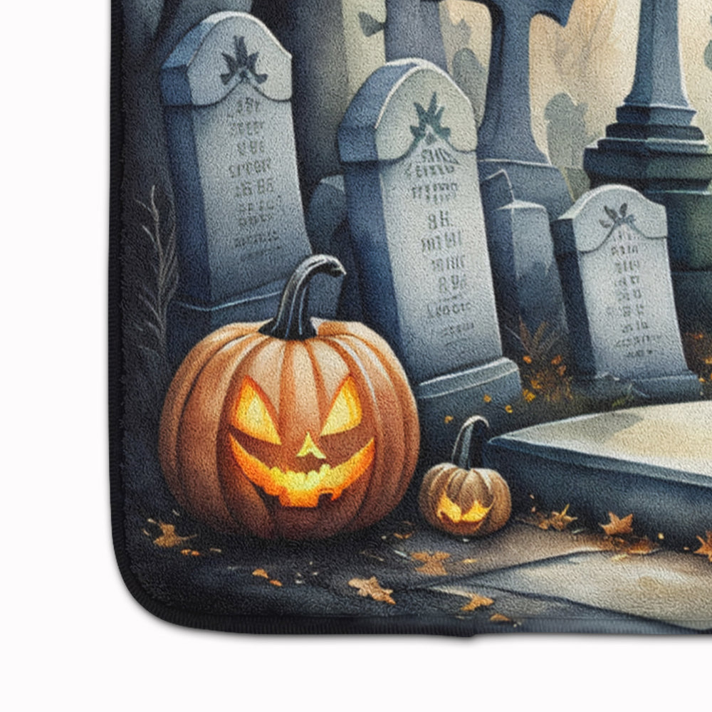 Yorkshire Terrier Spooky Halloween Memory Foam Kitchen Mat