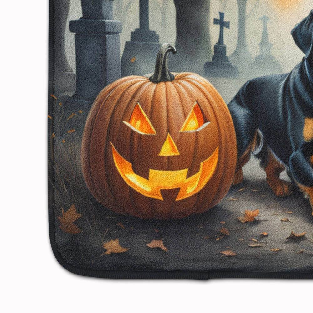 Rottweiler Spooky Halloween Memory Foam Kitchen Mat