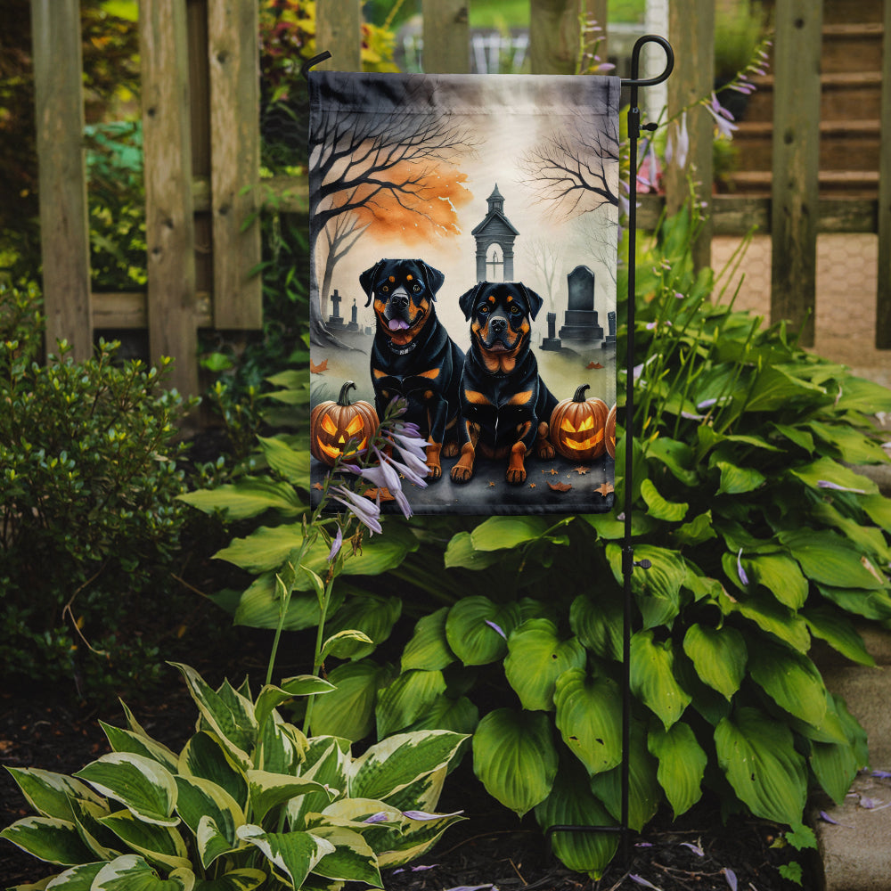 Rottweiler Spooky Halloween Garden Flag