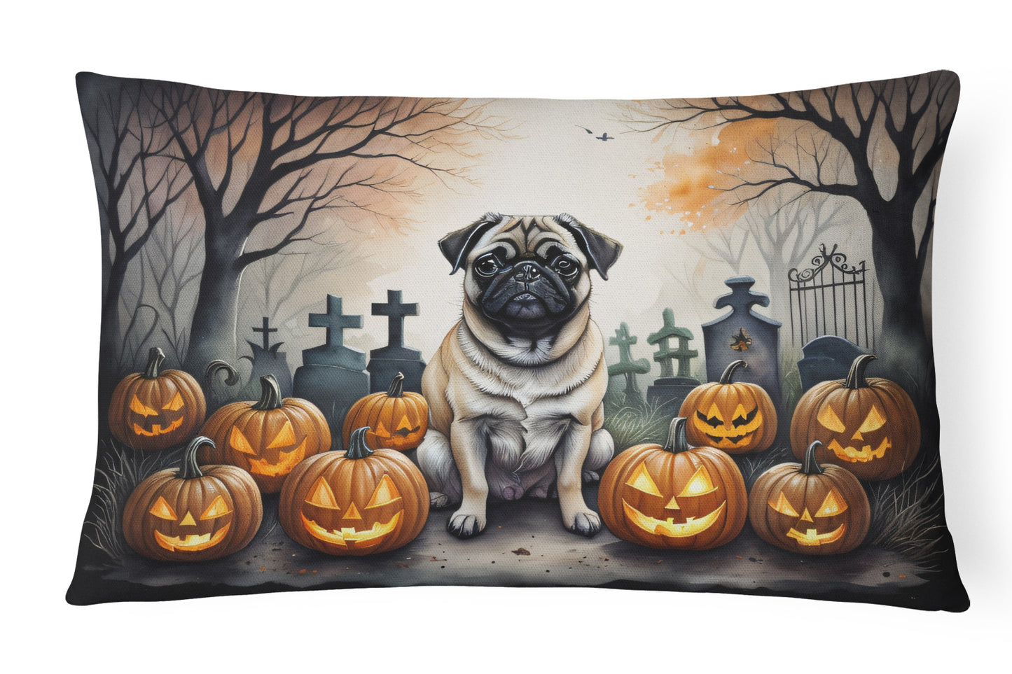 Buy this Fawn Pug Spooky Halloween Throw Pillow