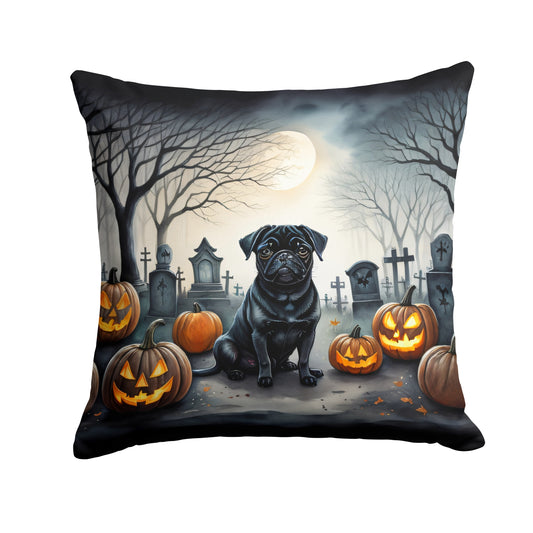 Buy this Black Pug Spooky Halloween Throw Pillow