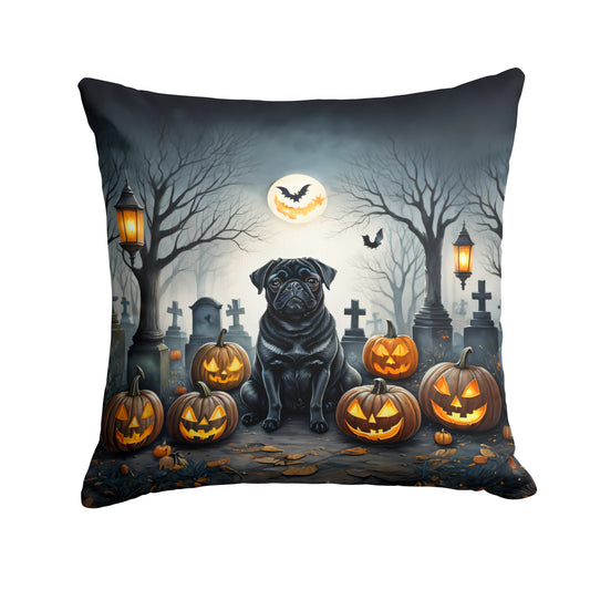 Buy this Black Pug Spooky Halloween Throw Pillow