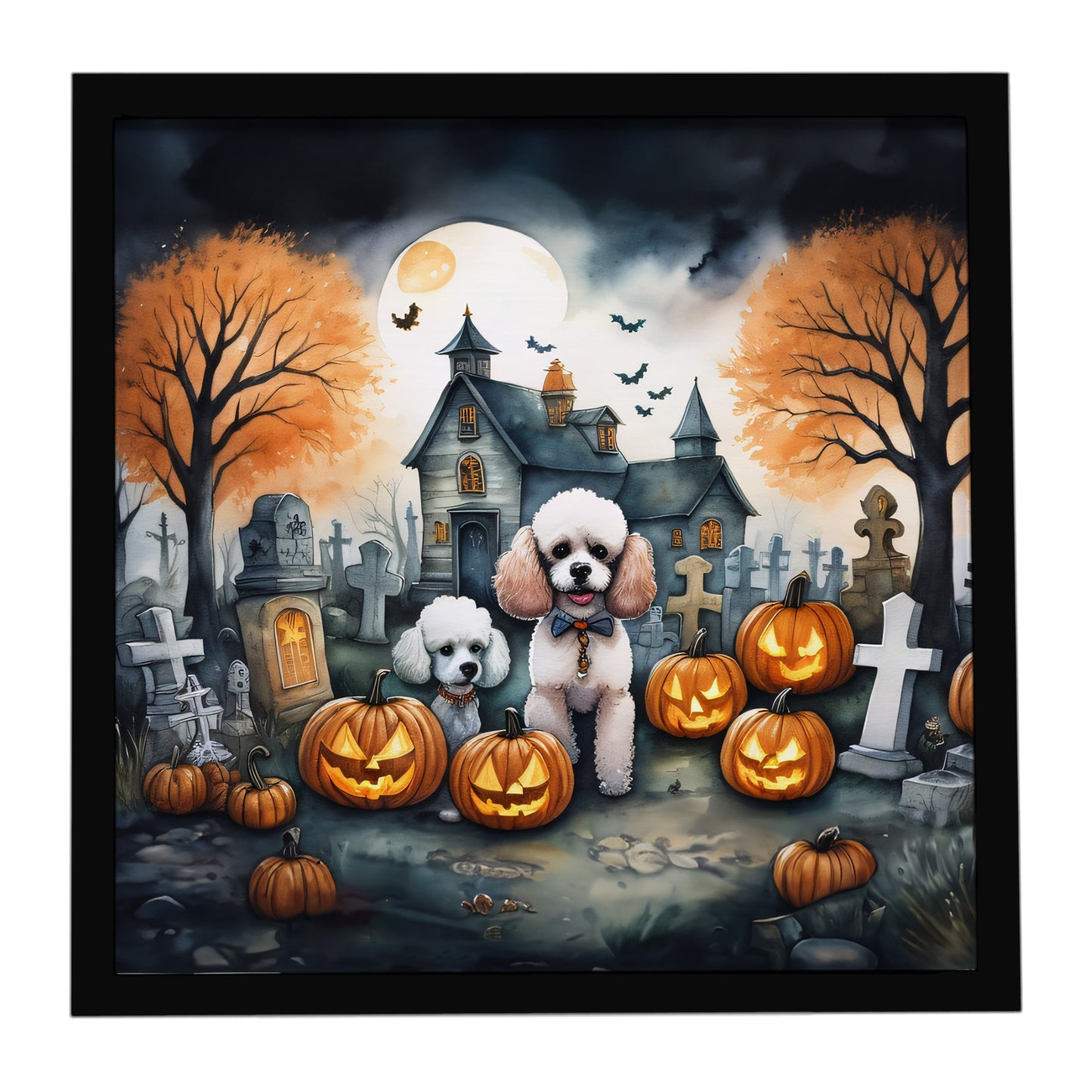 Buy this Poodle Spooky Halloween Framed Metal Print