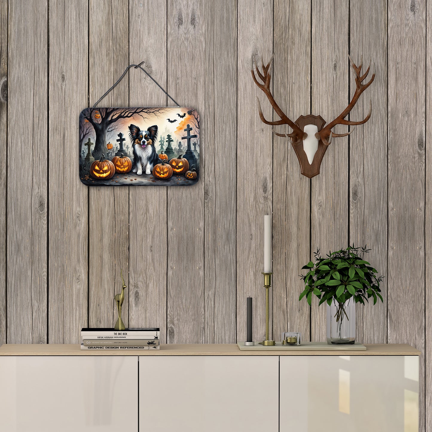 Papillon Spooky Halloween Wall or Door Hanging Prints