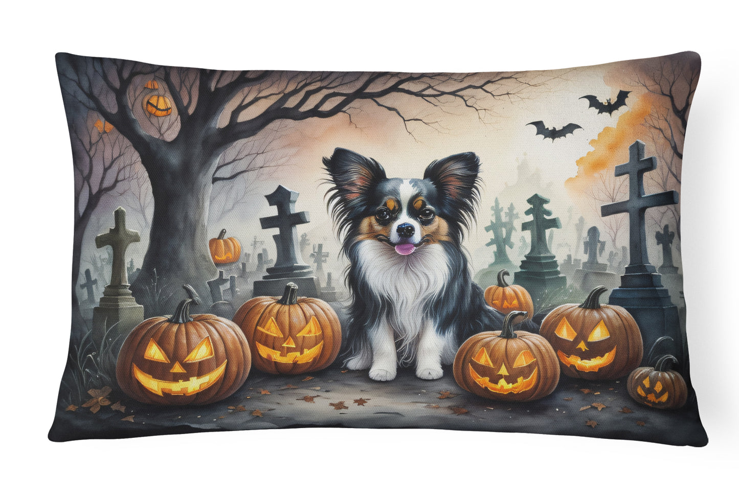 Buy this Papillon Spooky Halloween Throw Pillow