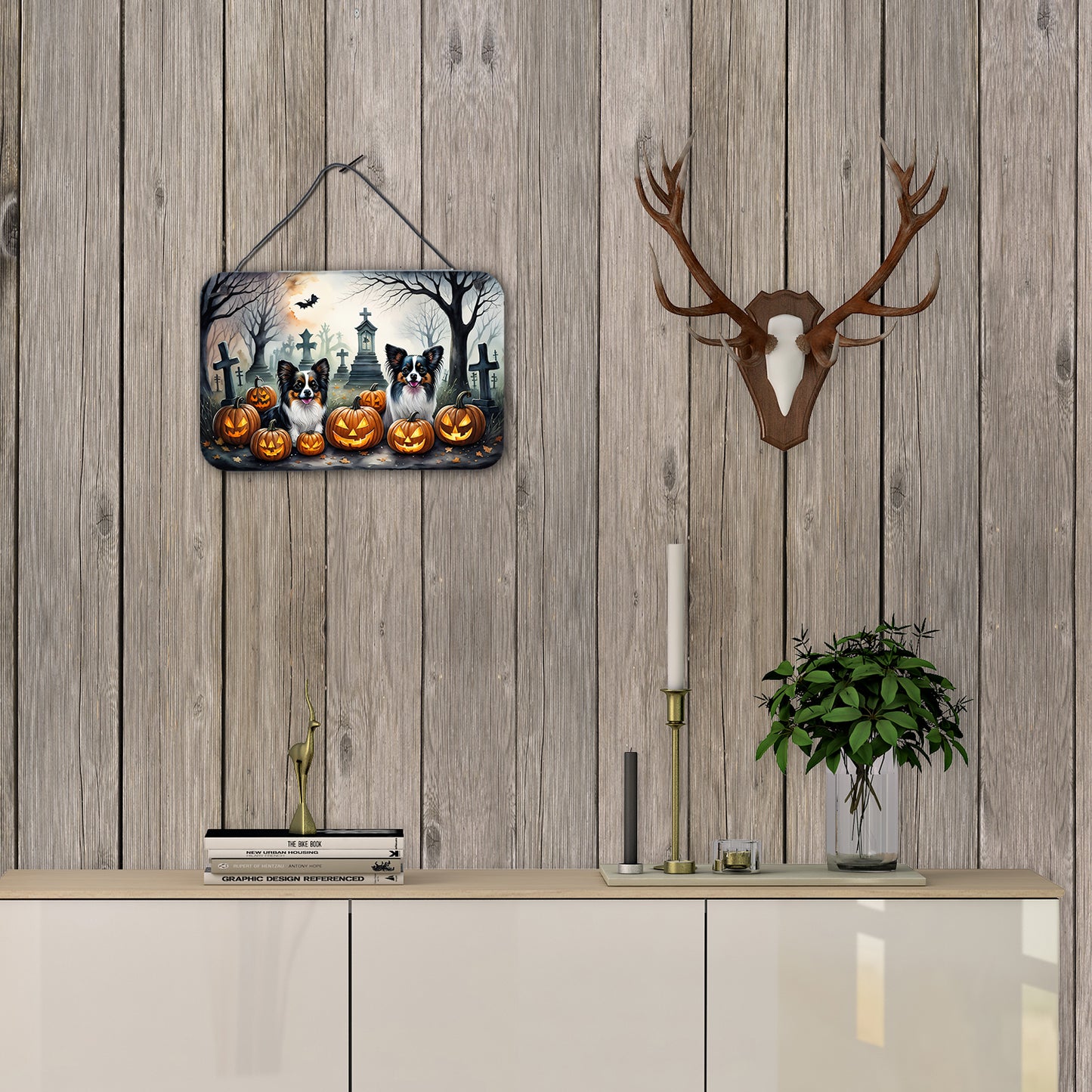 Papillon Spooky Halloween Wall or Door Hanging Prints