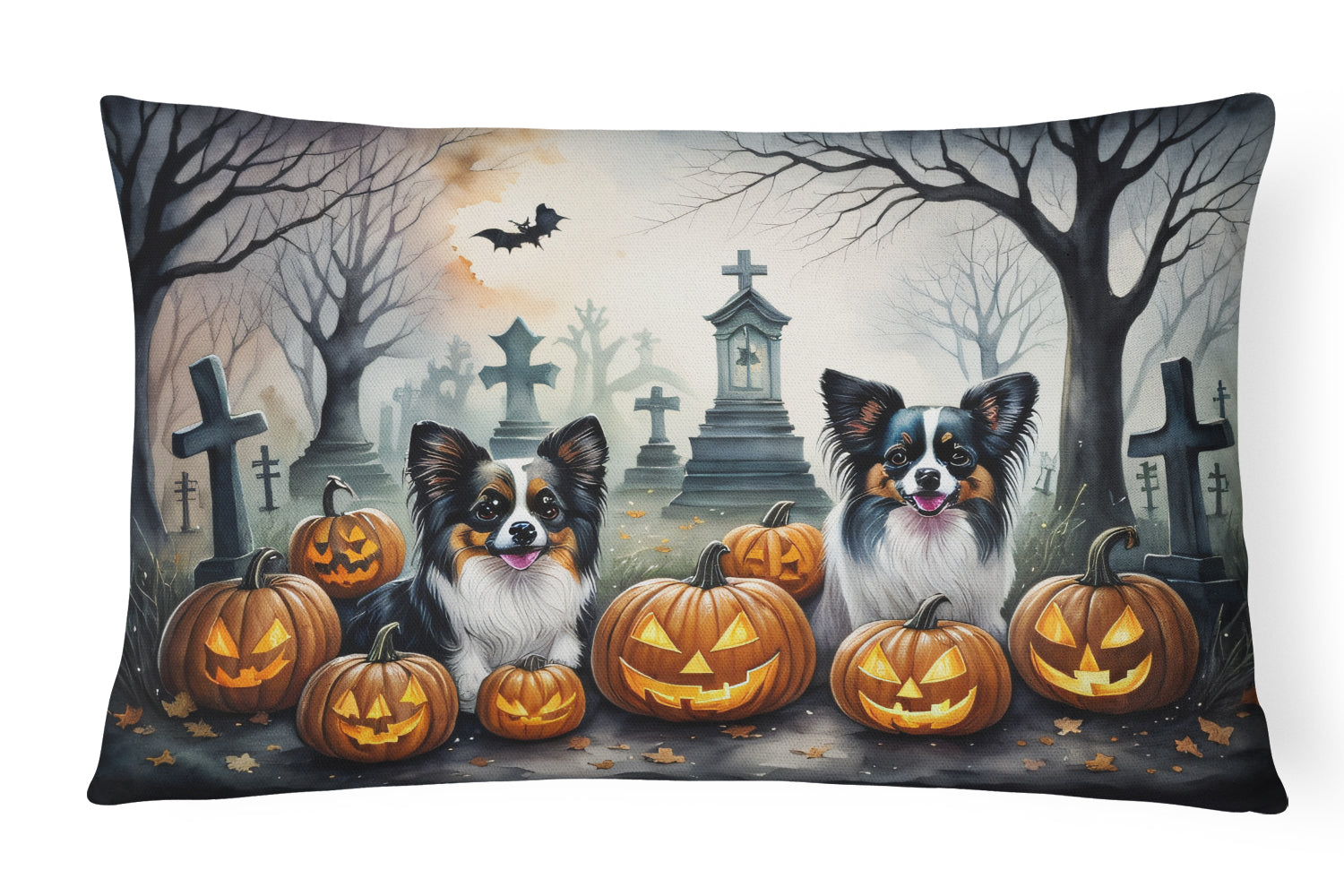 Buy this Papillon Spooky Halloween Throw Pillow