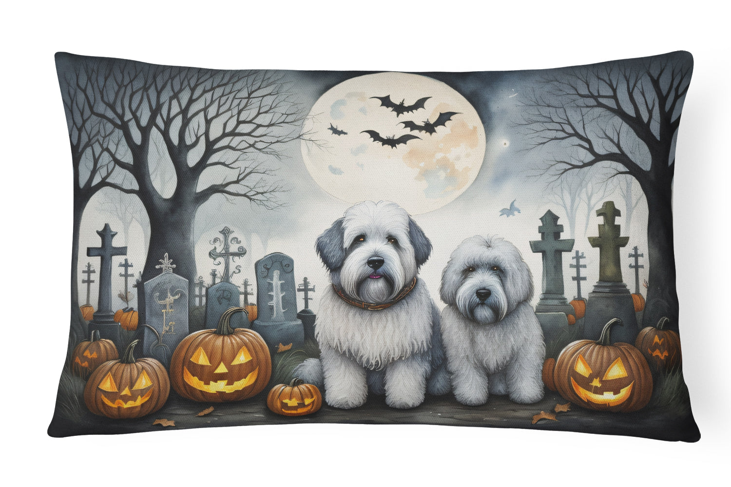 Buy this Old English Sheepdog Spooky Halloween Throw Pillow
