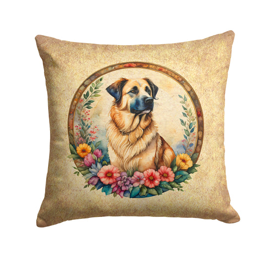 Buy this Anatolian Shepherd Dog and Flowers Throw Pillow