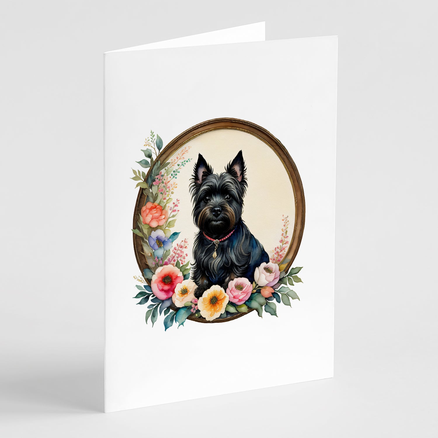 Buy this Cairn Terrier and Flowers Greeting Cards Pack of 8