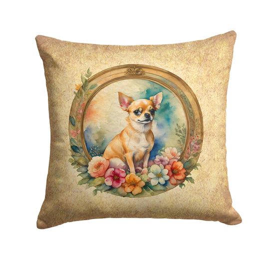 Buy this Chihuahua and Flowers Throw Pillow