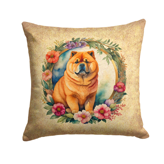 Buy this Chow Chow and Flowers Throw Pillow